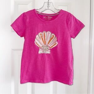 {Mini Boden} Seashell Sequin Tee